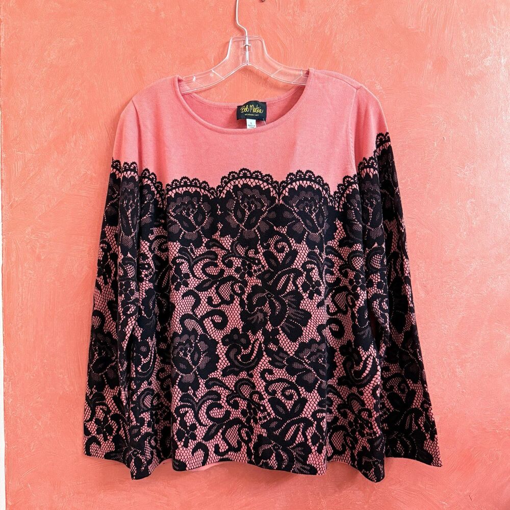 Bob Mackie pullover sweater New size large